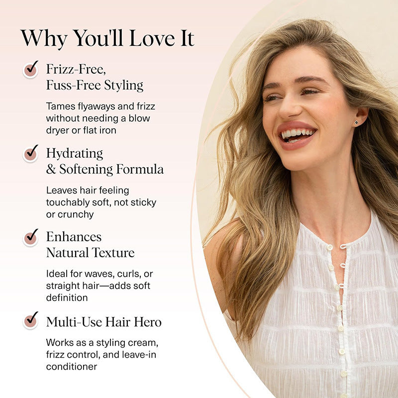 Kitsch Air Dry Cream with Castor Oil ? Smoothing Frizz-Free Styling Cream, 5 fl oz