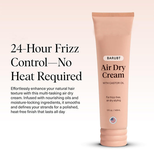 Kitsch Air Dry Cream with Castor Oil ? Smoothing Frizz-Free Styling Cream, 5 fl oz