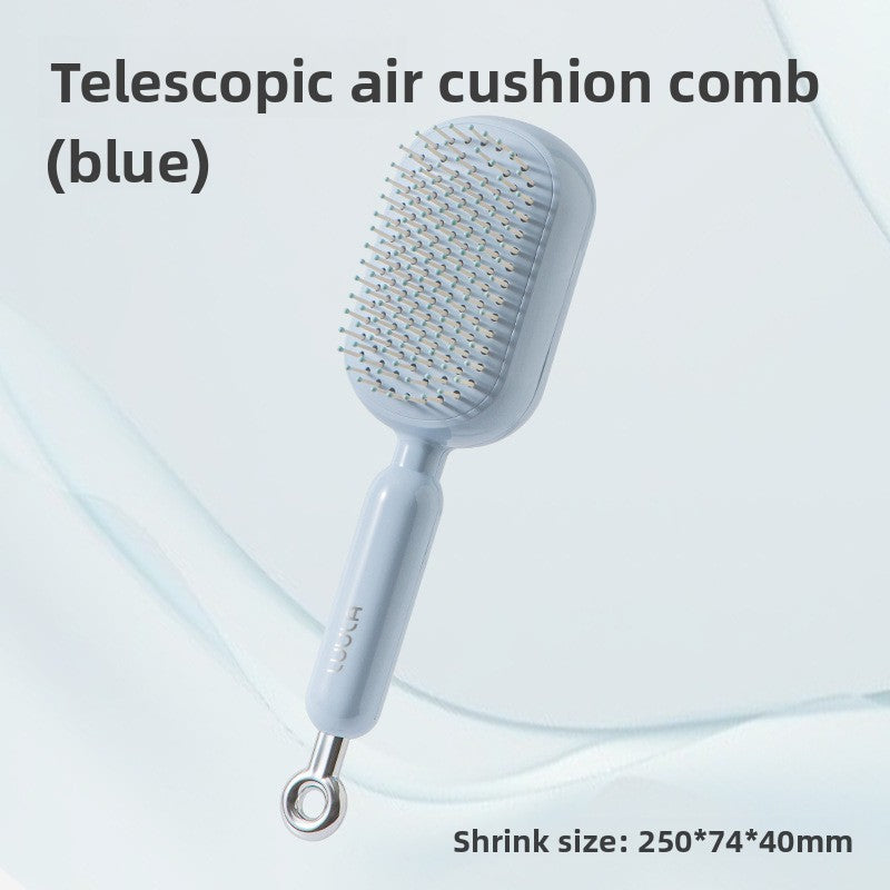 Self Cleaning Detangling Hair Brush Set of 2 Painless Retractable Bristles