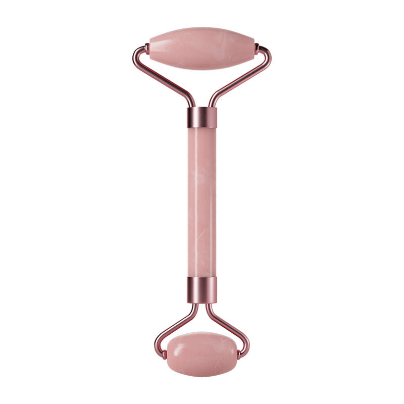 Rose Quartz Facial Roller and Gua Sha Glow Set